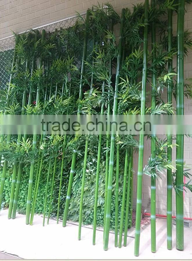 hign qulaity new green Chinese plastic outdoor decor artificial lucky bamboo poles fence plants