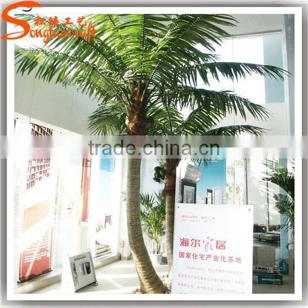 Songtao fiberglass artificial king coconut palm tree canada artificial plants trees China sale