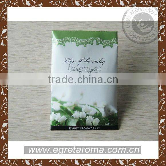 Factory price eco-friendly 10g vermiculite hanging wardrobe fragrance sachet