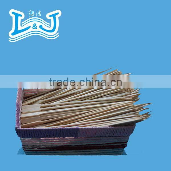 Flag Skewers For BBQ Smooth Eco-friendly Bamboo Sticks with Handle