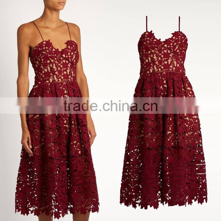 Pictures of Western Party Wear Sexy Cut Out Floral Lace Dresses for Girls of 18 Years Old HSD7865