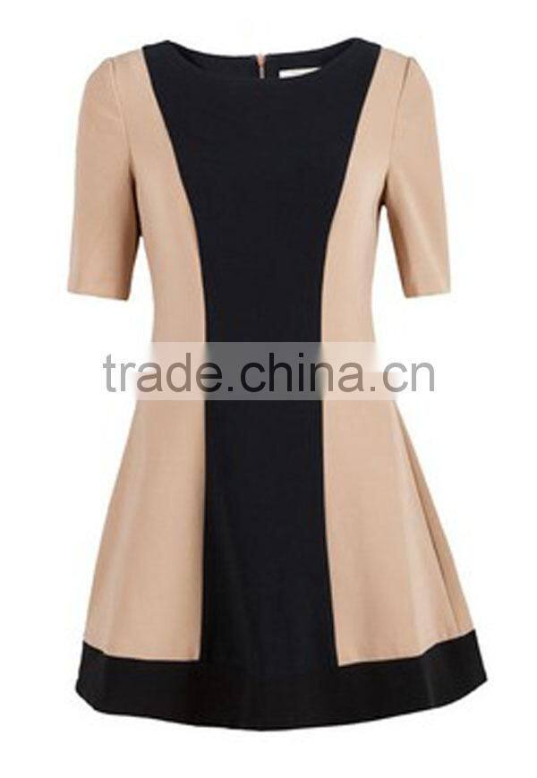 ladies elegant business dress with short sleeve