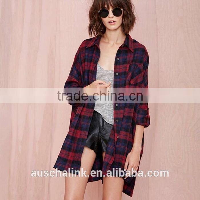 hot sale summer custom western women plaid shirt factory price