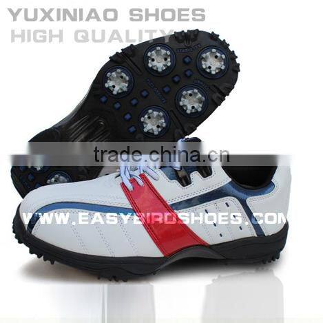 Full grain leather golf shoes men business sport brand, high quality men golf shoes sport sneakers from jinjiang factory