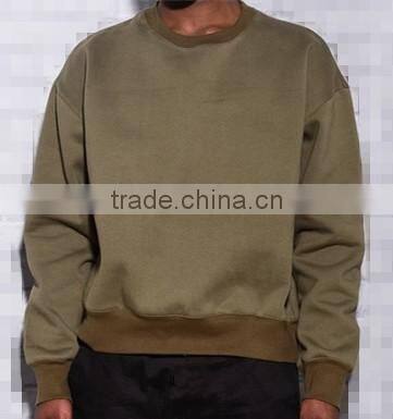 latest design spring cotton short green sweater for men
