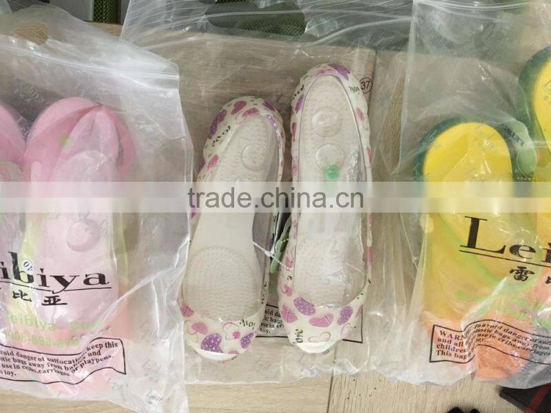 GZY stocklot summer plastic lucency woman lady slipper factory china