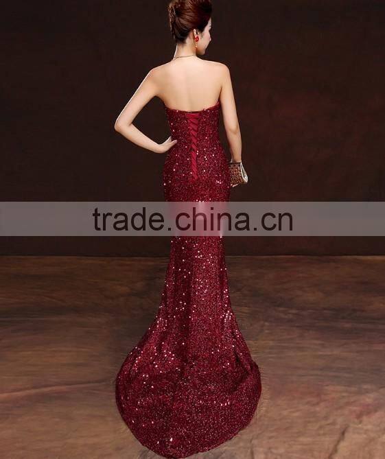 bling sequin long evening sleeveless fashion dinner dress