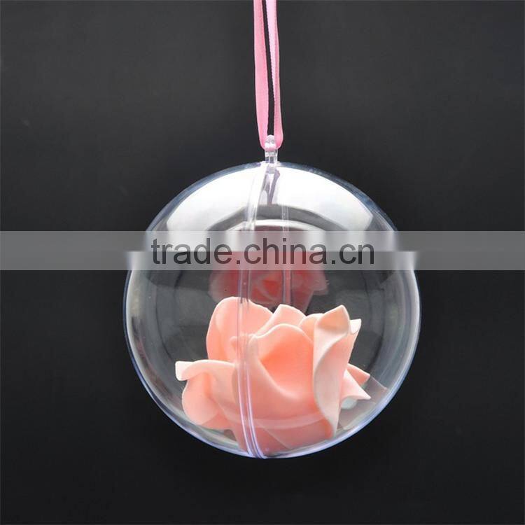 Christmas supplies High transparent food grade environmental protection material Plastic heart-shaped Christmas ball