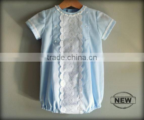 2017 New Design Summer Lace Baby Girls Bubble Romper With Bow