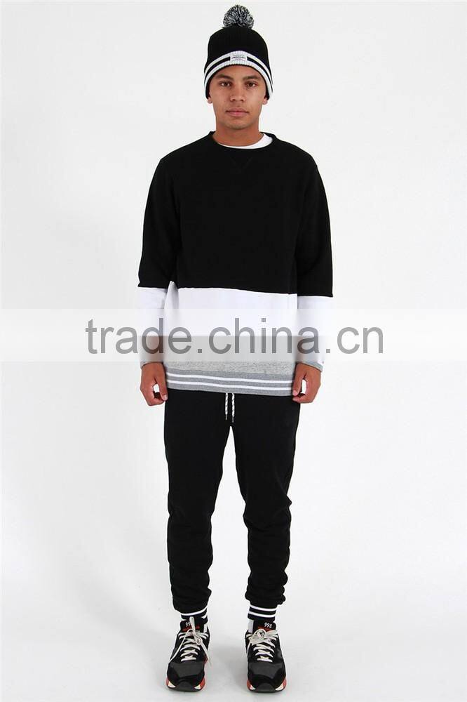 Men cheap pullover three color fleece mens turtleneck sweatshirts
