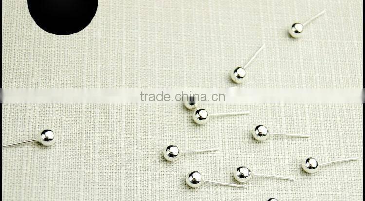 3mm 4mm 5mm ball sterling silver stud earring