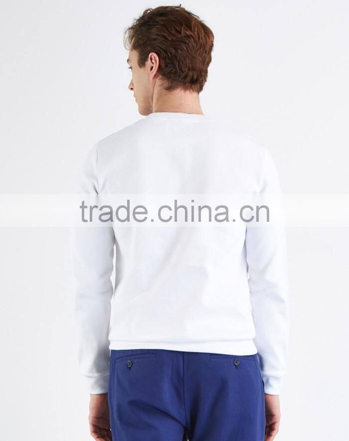 Warm stylish crew neck white long sleeve vintage sweatshirts