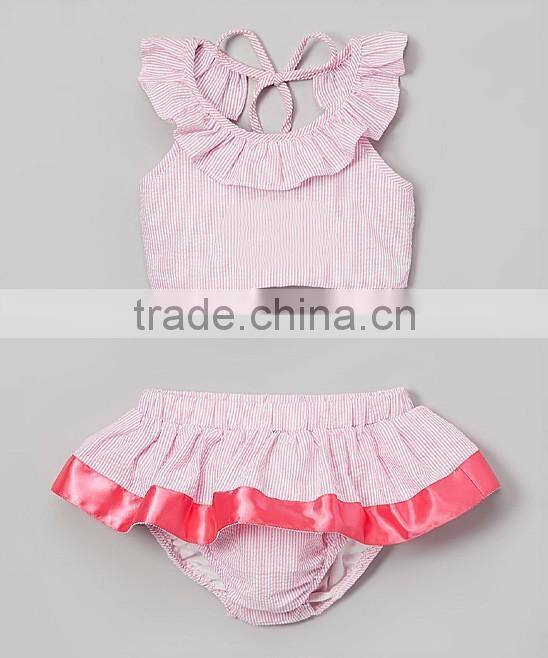 Girl child swimsuit kid seersucker swimsuit kids swimwear for girls