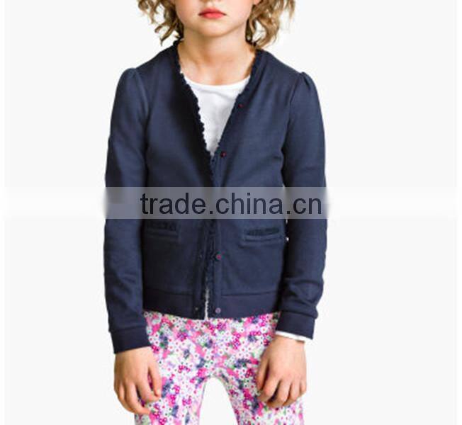 2014 Girl's front buttons sweet pockets bulk cardigans