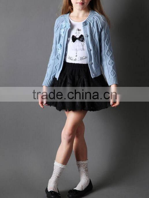 2014 girls latest sweaters winter children's clothing