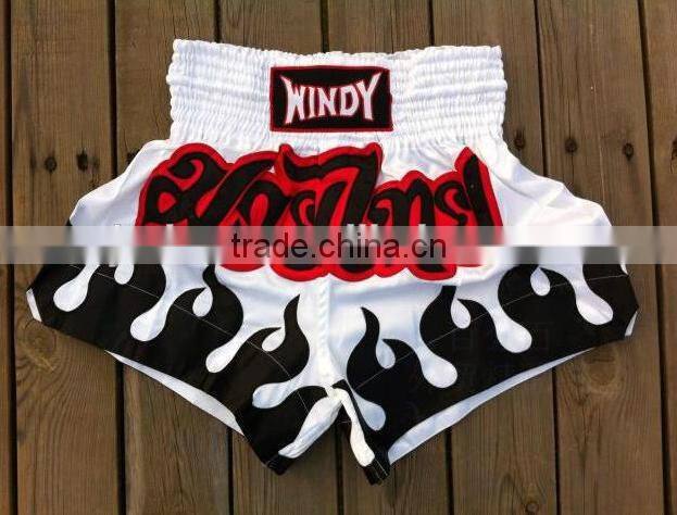 high quality custom fashion 100% cotton muay thai boxing shorts