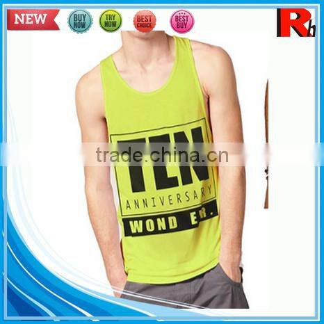 Alibaba china cheap sports bodybuilding screen printed wholesale tanktop gym men