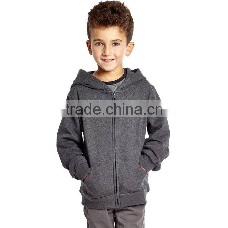 Wholesale 65 Cotton 35 Polyester Children Custom Printed Zip Up Fleece Hoodie