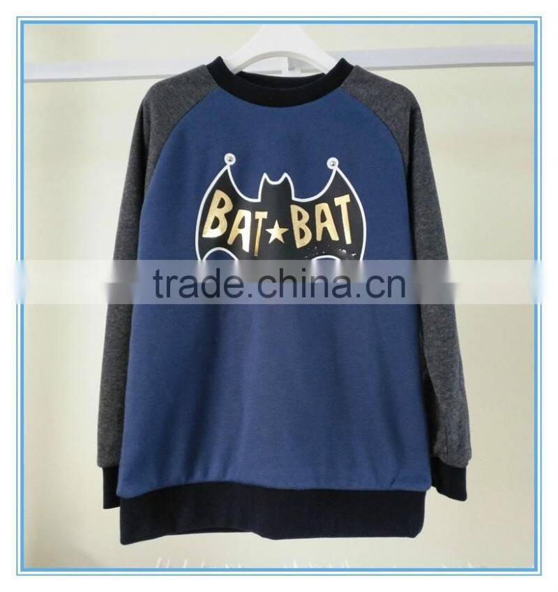 Kids animal hoodies custom sweatshirt fashion bat printed pullover hoodies without hood