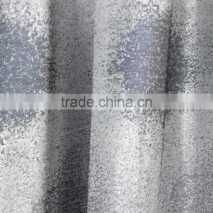 Silvery Gray Waterproof Polyester Nautical Shower Curtains For Bathroom
