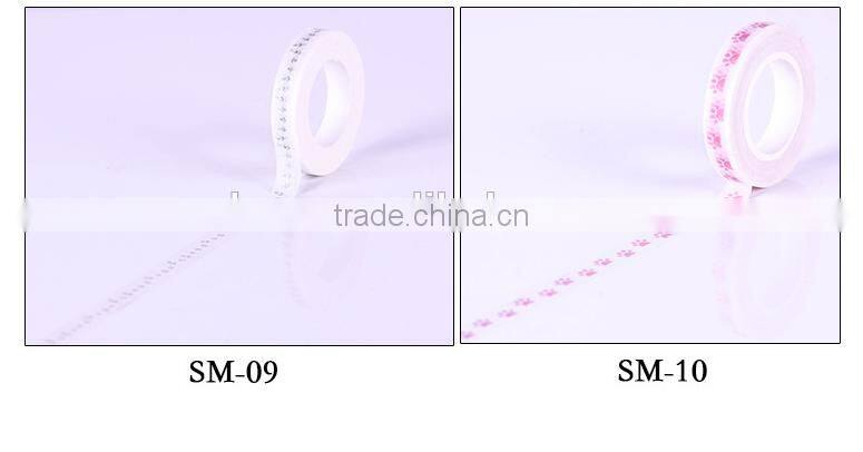 7mm*10m washi tape heart/split line/animal foortsprint pattern adhesive tape small fresh series decorative tape