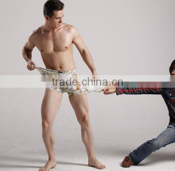 2015 yellow viscose middle waist men boxer