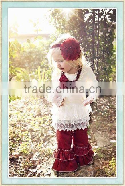 Turkey baby girl's clothes ruffle capri pants sets girls outfits thanksgiving day children outfits 2016 bulk wholesale kids set