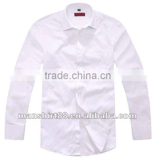 2016 new Slim cut style Long sleeve 100%Cotton Boys school Uniform white shirts