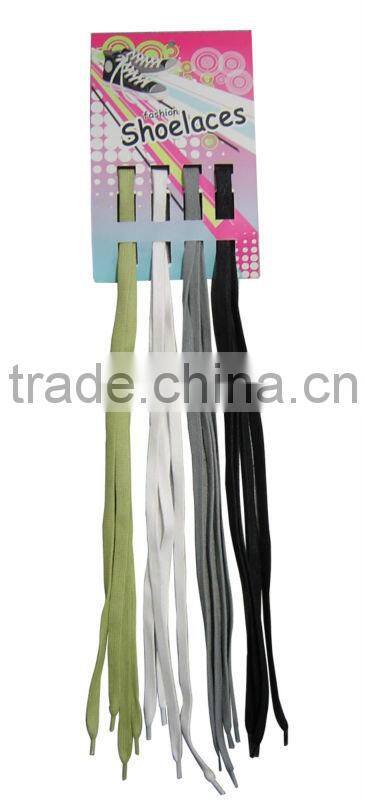 Flat polyester waxed woven strengthen shoe laces