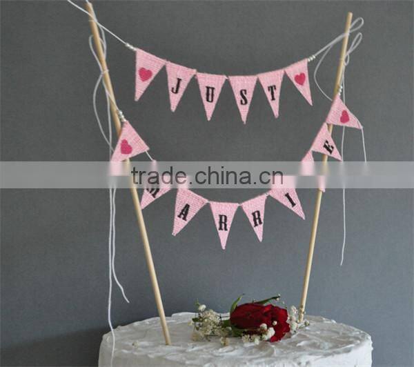 Mr & Mrs Cake Banner Bunting Wedding Party Just Married Love custom Cake Bunting