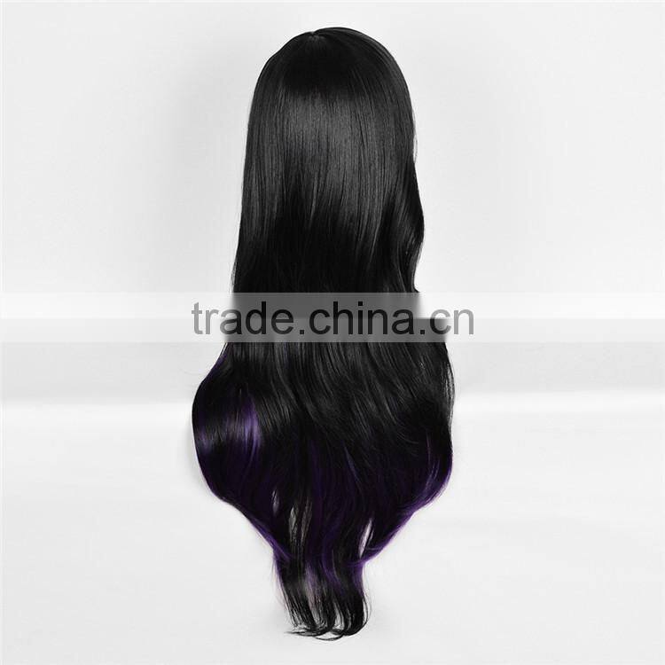 Factory Direct Sale Synthetic Wig Cosplay Very Long Black Hair Wig