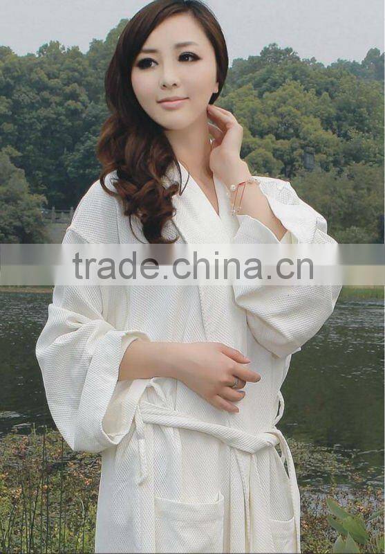 Microfiber plush wholesale bathrobe