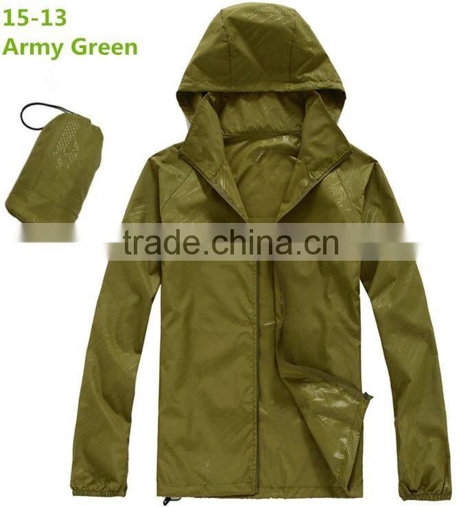 2017 Grey Color Cheap Pullover Packable Jackets with fixed hood