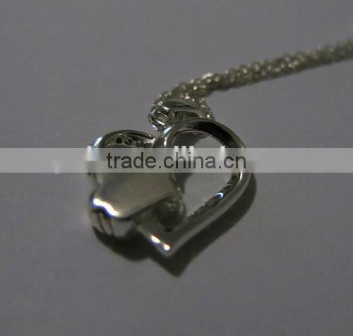 2015 fashion love heart paw necklace heart necklace paw print necklace new design