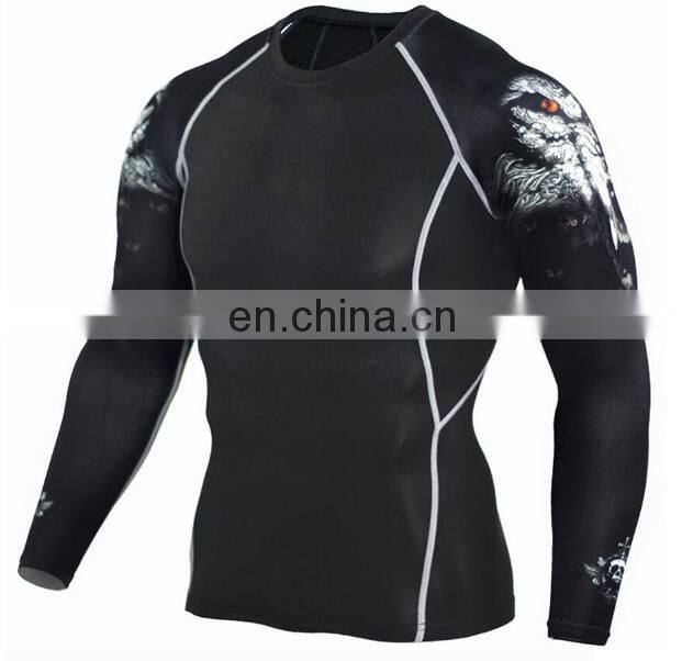 Men Quick dry Long sleeve compression sport wear for gym