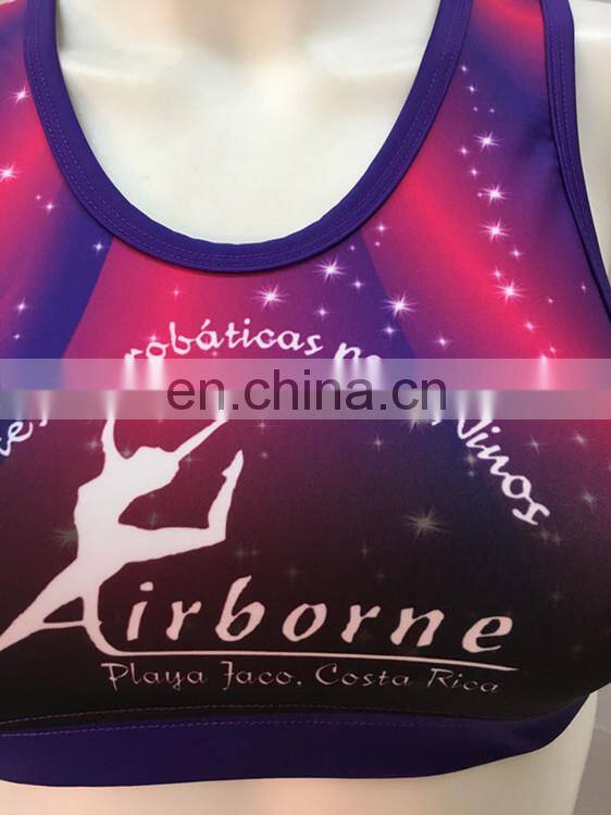 2017 Hot sale girls dance crop top clothes