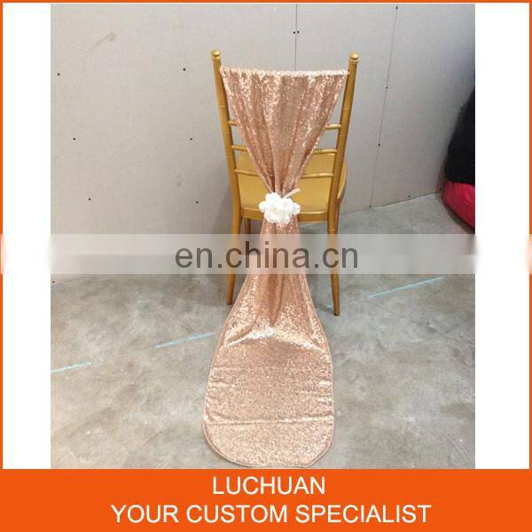 Custom Made Color Or Size Luxury Sequin Chair Cover Chair Sashes