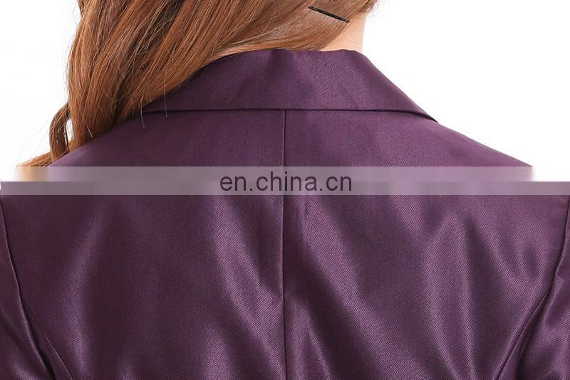 New style hot selling slim fit customized cotton polyester fashion workplace Ladies Blazer Suit professional manufacturer