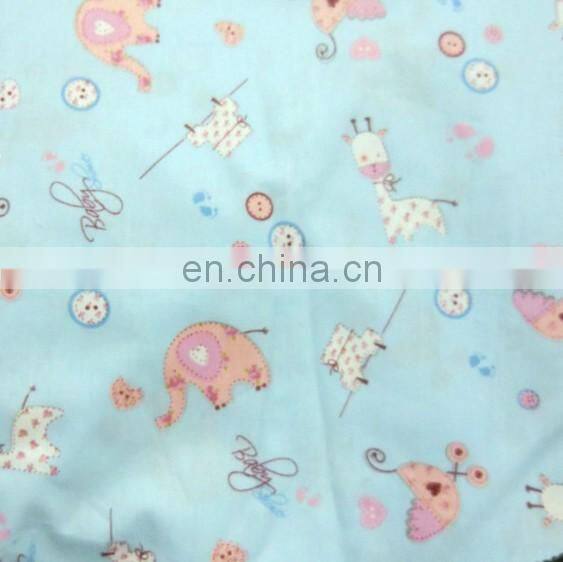 100% Cotton different patten and printing flannel fabric soft feeling supplyer china