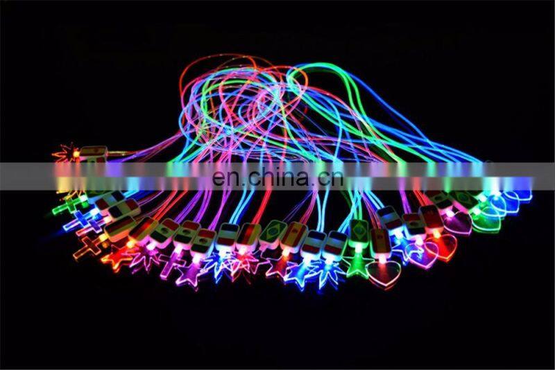 Hot sale custom lanyards promotional led lanyards Led Lights Lanyards