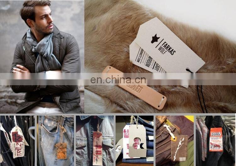 custom private design brand printing paper hang tag for clothing