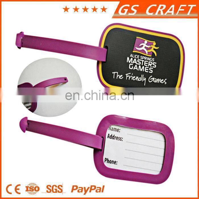 Attractive Price Super Quality soft pvc luggage tag, blank luggage tag