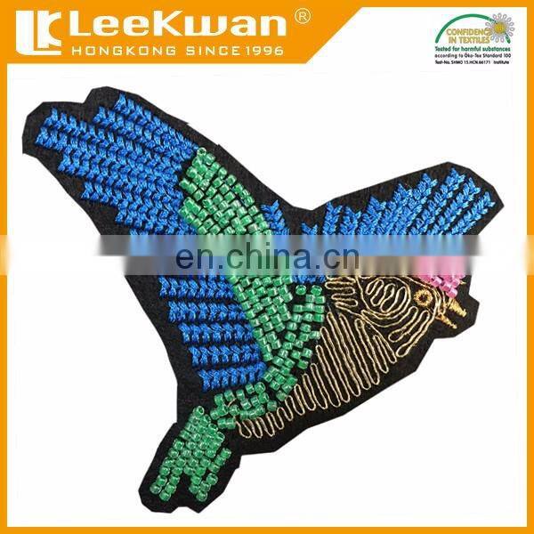 sequin beaded patches 2D beaded patch, machine made bead patch embroidered