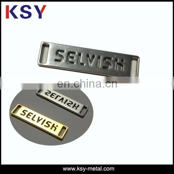 Hot sell nickle metal labels for garment and handbag