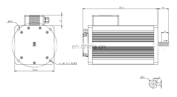 HFM015 custom use small aircraft electric cars brushless dc 1500rpm 48v 48 volt 5kw 5000w bldc motor