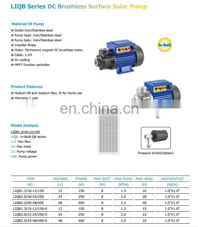 LIQB pump solar dc solar agriculture solar farm water pump solar power pump