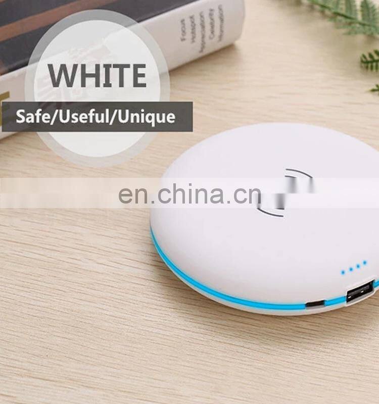 Round shape keychain 5000mah wireless Fast Charge portable power bank
