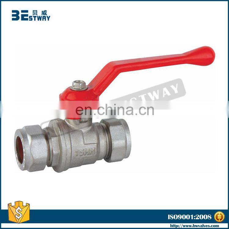 Brass compression fitting ball valve