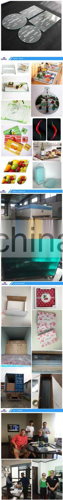 Clear rectangle chinchilla tempered glass cutting board