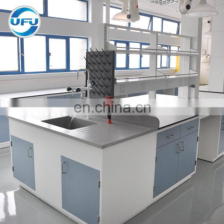 Biology Laboratory Furniture Central Workstation with Reagent Shelf